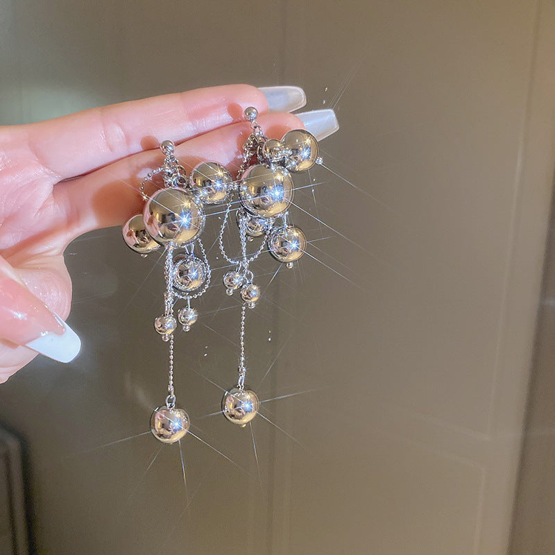 Stylish Heart Star Sequined Tassel Earrings for Women