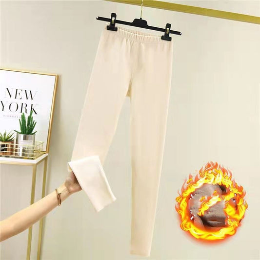 Women's Warm Wool Padded Pants for Autumn and Winter