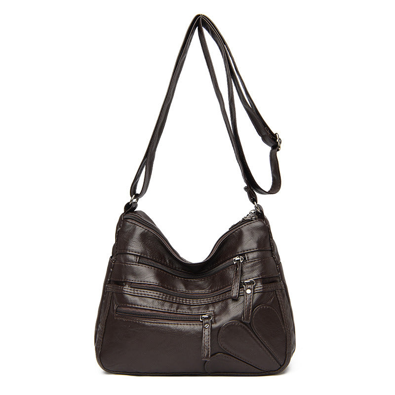 2024 New Soft Leather Shoulder Backpack for Women