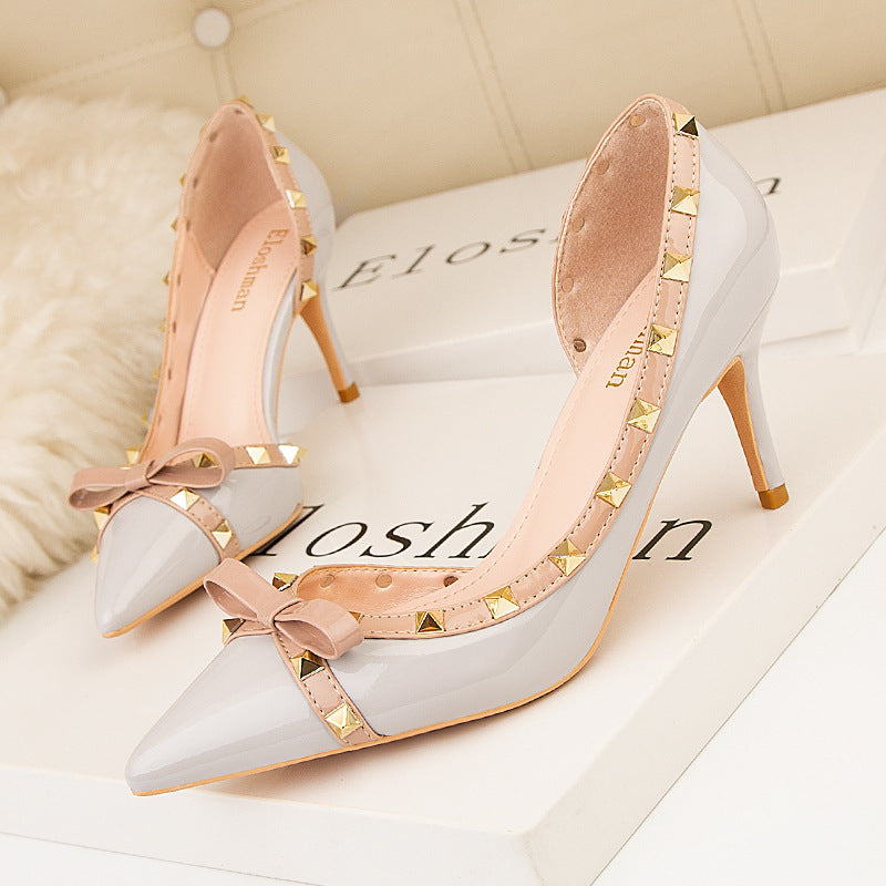Stylish High Heel Women’s Shoes with Studded Details