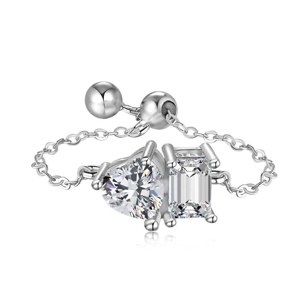 Sterling Silver Prism Fashion Ring - All-match Design