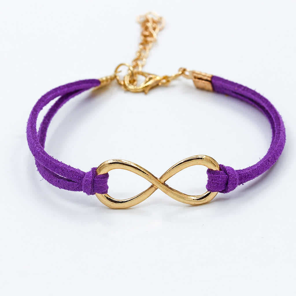 Fashion Symbol 8-Shape Leather Cord Bracelet