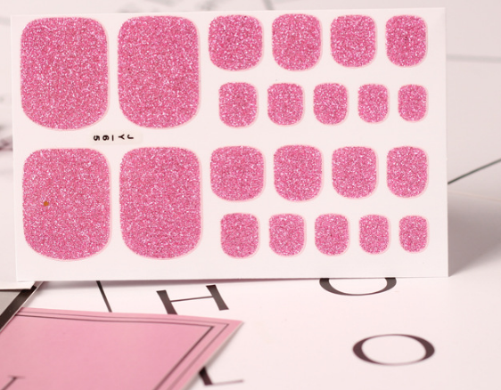 Solid Color Waterproof Toe Nail Stickers for Wholesale