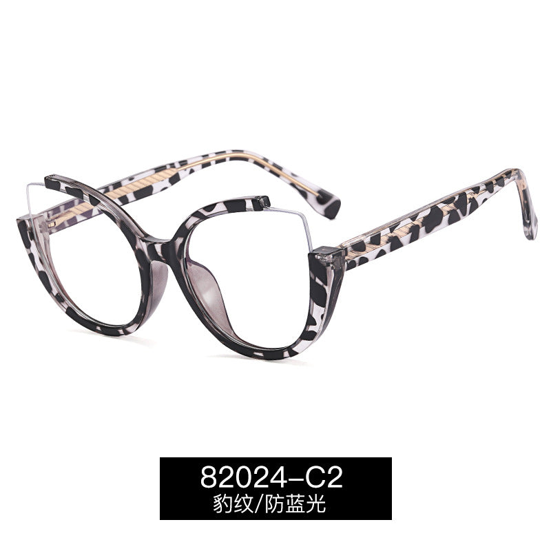 Retro Minimalist Half-Frame Blue Light Glasses