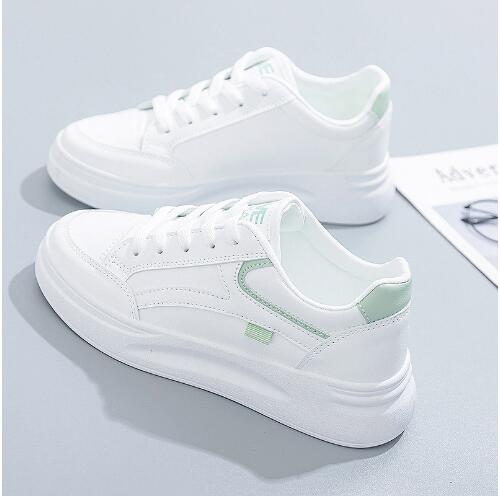 Women’s White Thick Sole Sneakers - 2024 Spring Edition