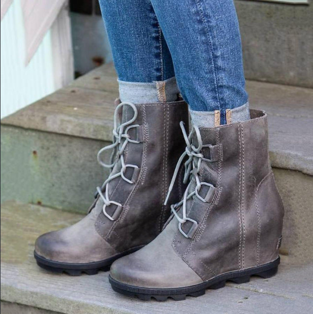Women’s Colorful Lace-Up Martin Boots