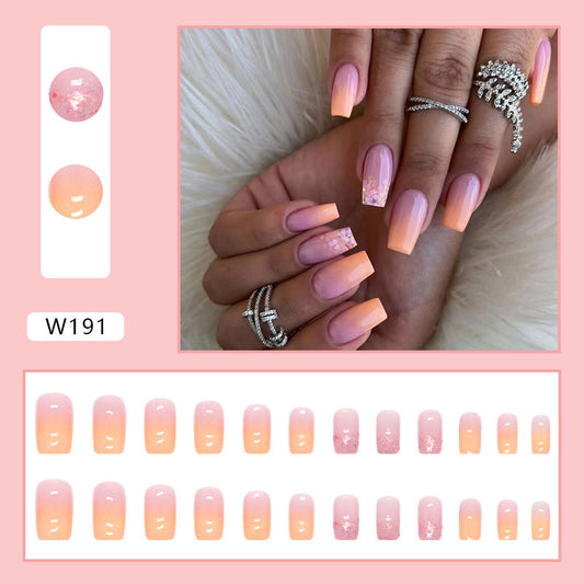 Black Bevel French Nail Patch Set
