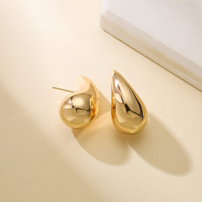 Stainless Steel Hollow Drop Earrings