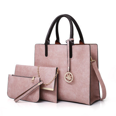 Classic Tote Bag Set - Solid Color All-Match Handbags