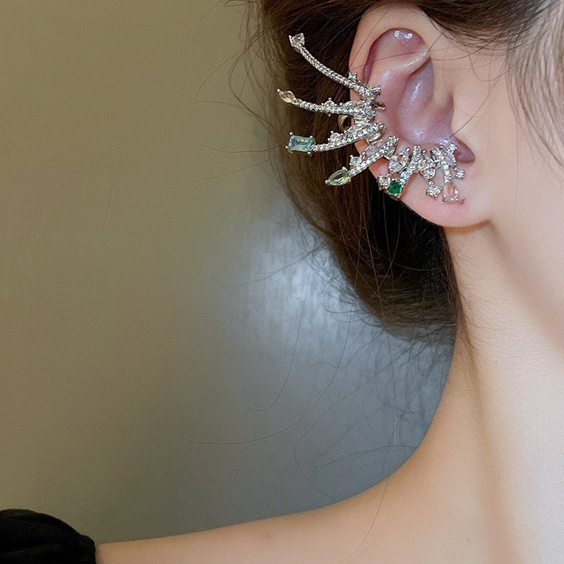 Stylish Heart Star Sequined Tassel Earrings for Women