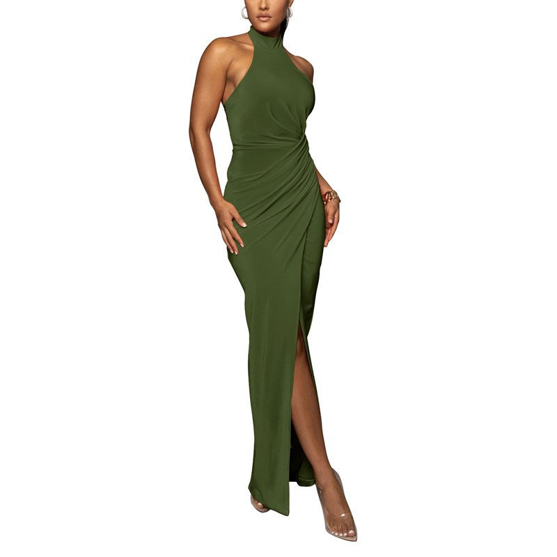 Women’s Fashionable Sleeveless Pleated Dress