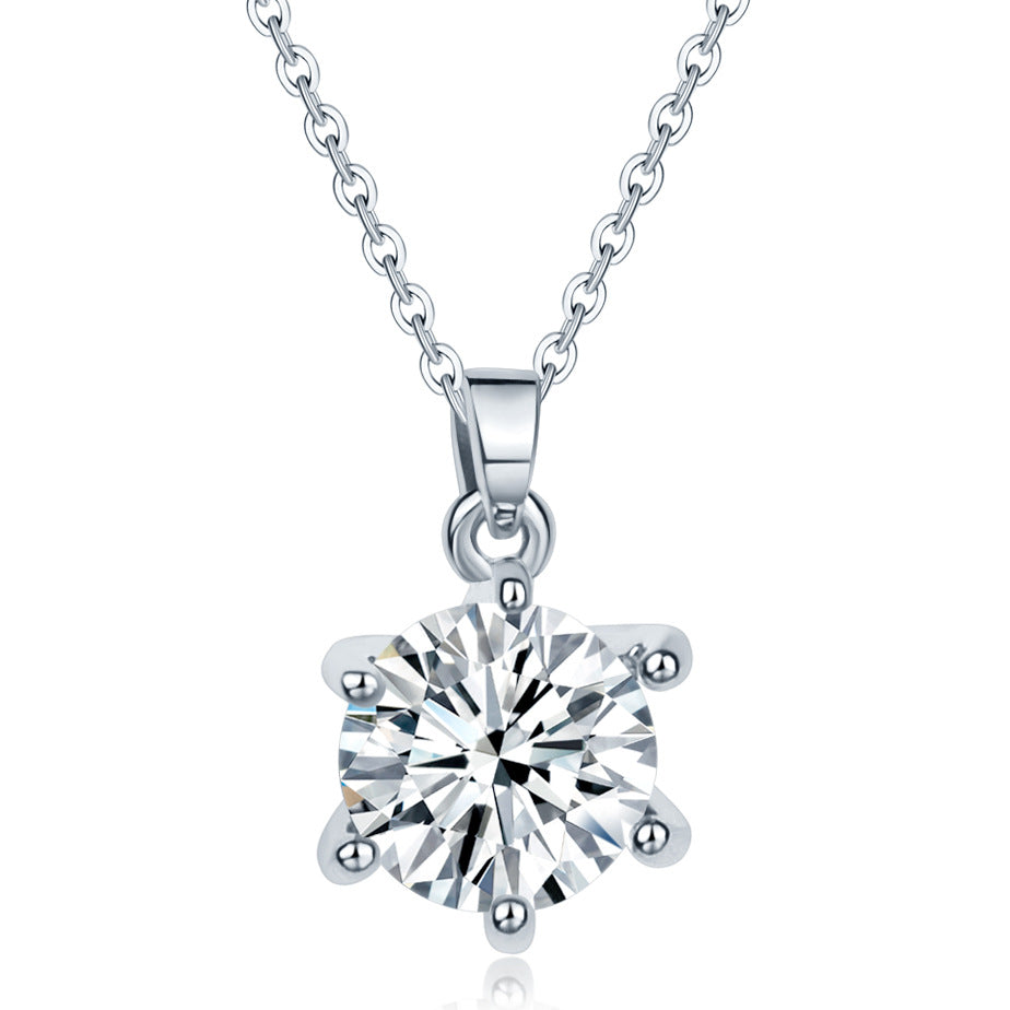 Rose Gold Star Pendant Necklace with Zirconia (Women’s)