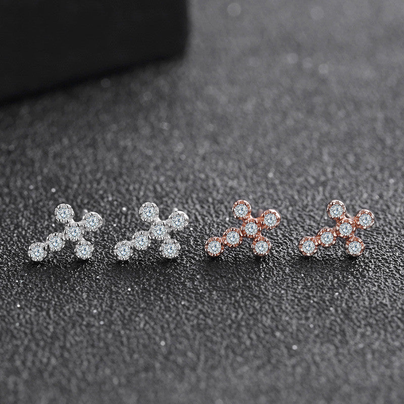 S925 Cross Earrings Studs