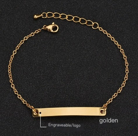 Curved Engraved Bracelet, Customizable Jewelry Piece