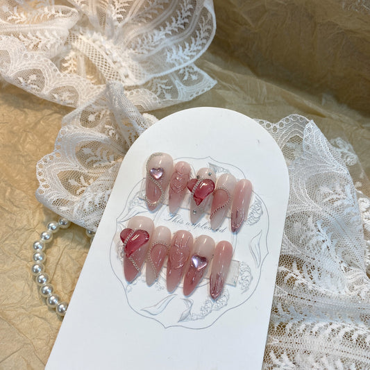 Lazy Nail Art Piece - Sweet Love Netflix Design