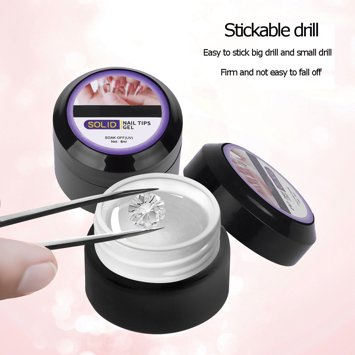 Solid Nail Glue Gel Adhesive for DIY Nail Art