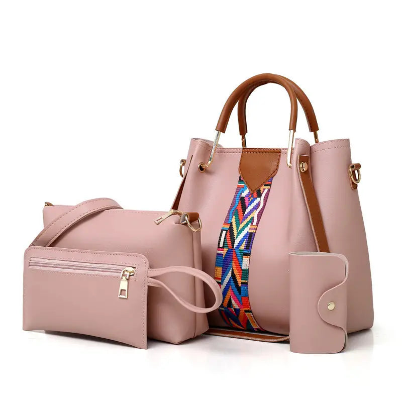 4-Piece Women's Shoulder Bag Set - Stylish Handbags