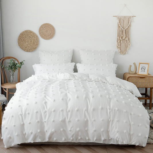 Cross-Border Manufacturer Solid Color Bedding Set (3 Pieces)