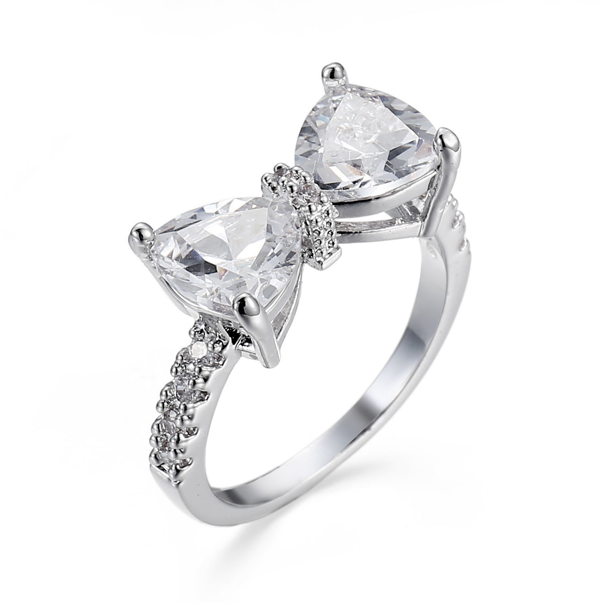 Zircon Jewelry Butterfly Knot Ring