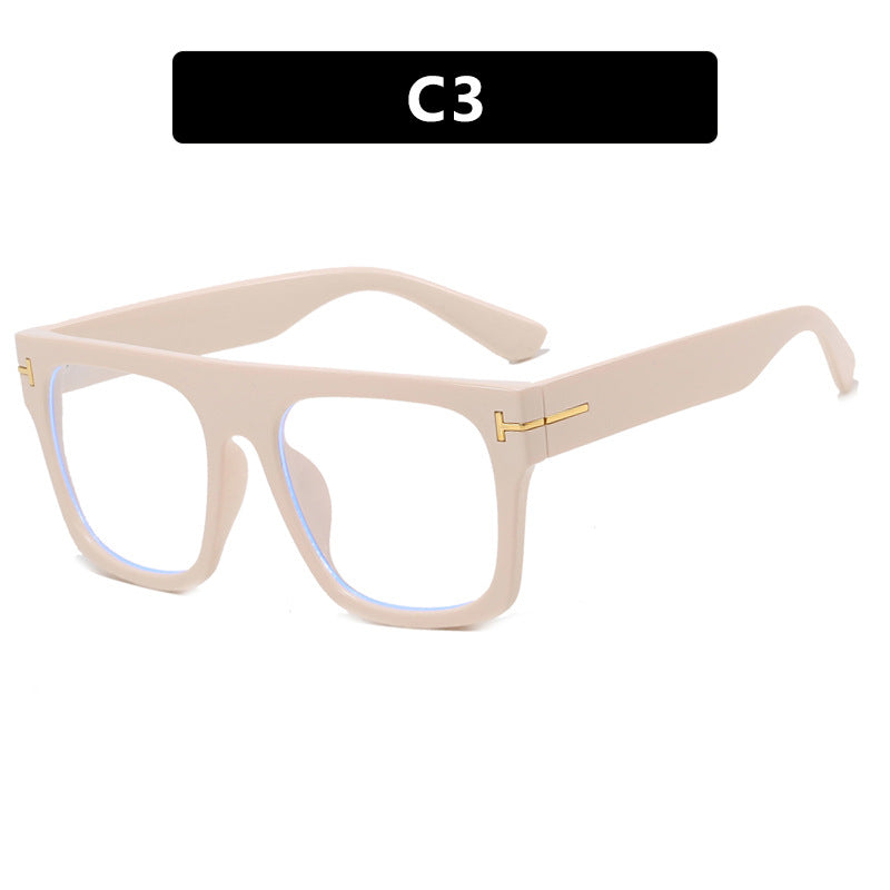 "T-Shaped Square Glasses Frame - 2023 Fashion Style"