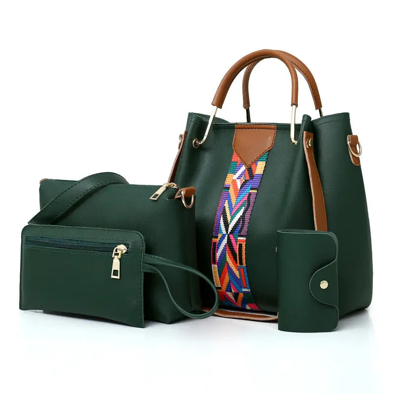 4-Piece Women's Shoulder Bag Set - Stylish Handbags