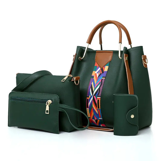 4-Piece Women's Shoulder Bag Set - Stylish Handbags