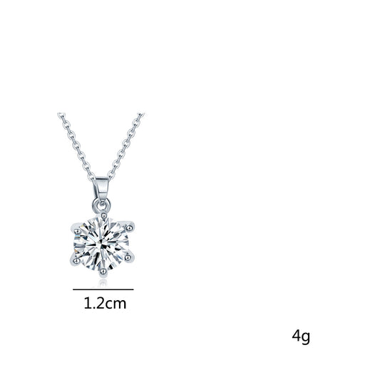 Rose Gold Star Pendant Necklace with Zirconia (Women’s)
