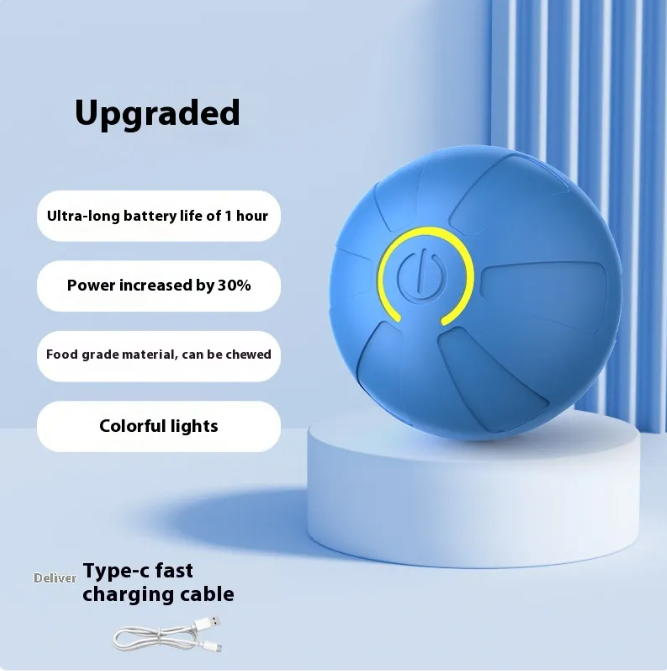 Pets Electric Jumping Ball Automatic Dog-teasing Luminous Pet Products Pets Dogs Training Products Ball Toys For Dogs Resistance