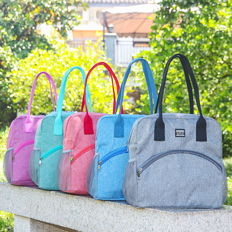 Cation Oxford Cloth Insulated Lunch Bag with Handle