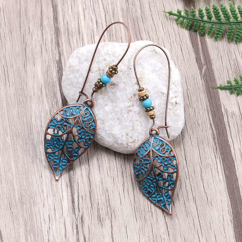 Hollow Leaf Earrings - Leaf Drop Earrings