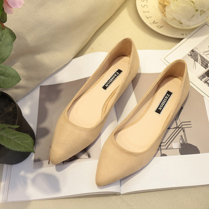 Casual Flat Women’s Shoes, Suede Non-Slip for Moms