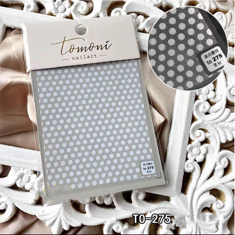Lace Embossed Black and White Nail Decal Stickers