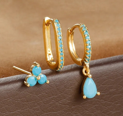 Water Drop Stud Earrings
