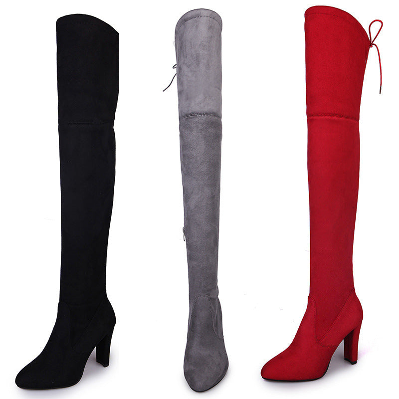 2020 Fashion Pointed Toe High Heel Over Knee Boots