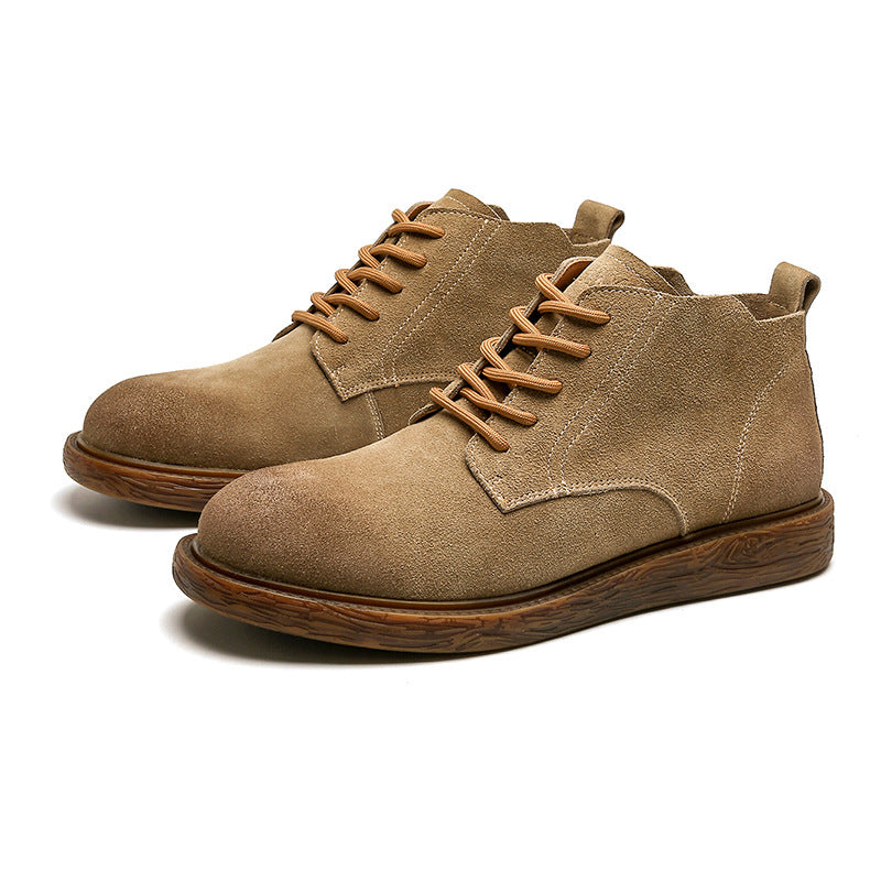Vintage British Style Mid-Top Work Boots