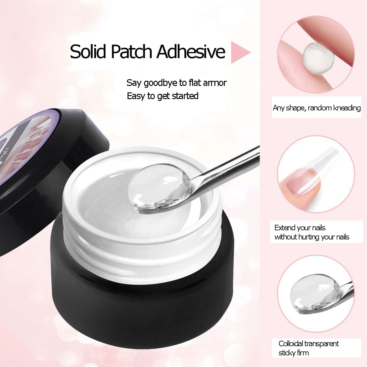 Solid Nail Glue Gel Adhesive for DIY Nail Art