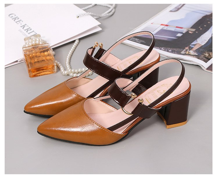 2024 Spring/Summer Women’s Pointed Toe Chunky Heels