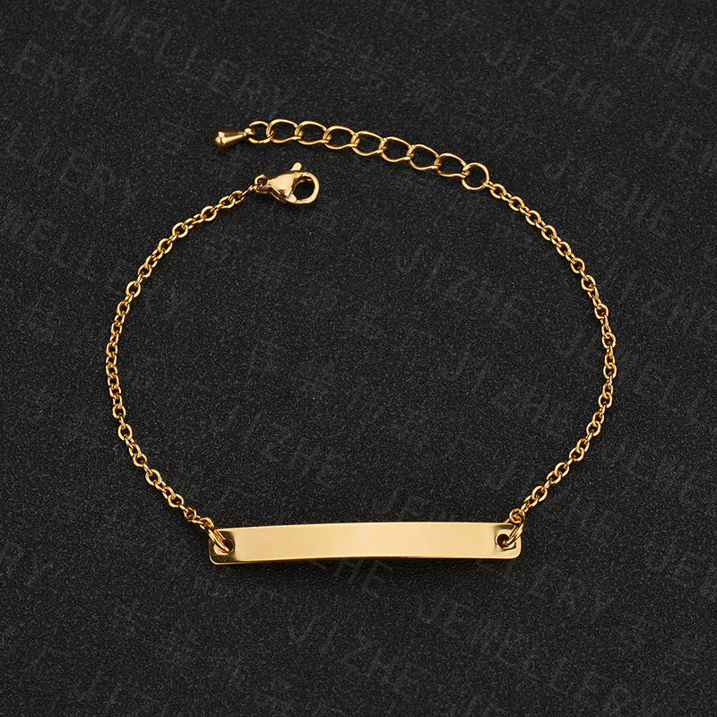 Curved Engraved Bracelet, Customizable Jewelry Piece