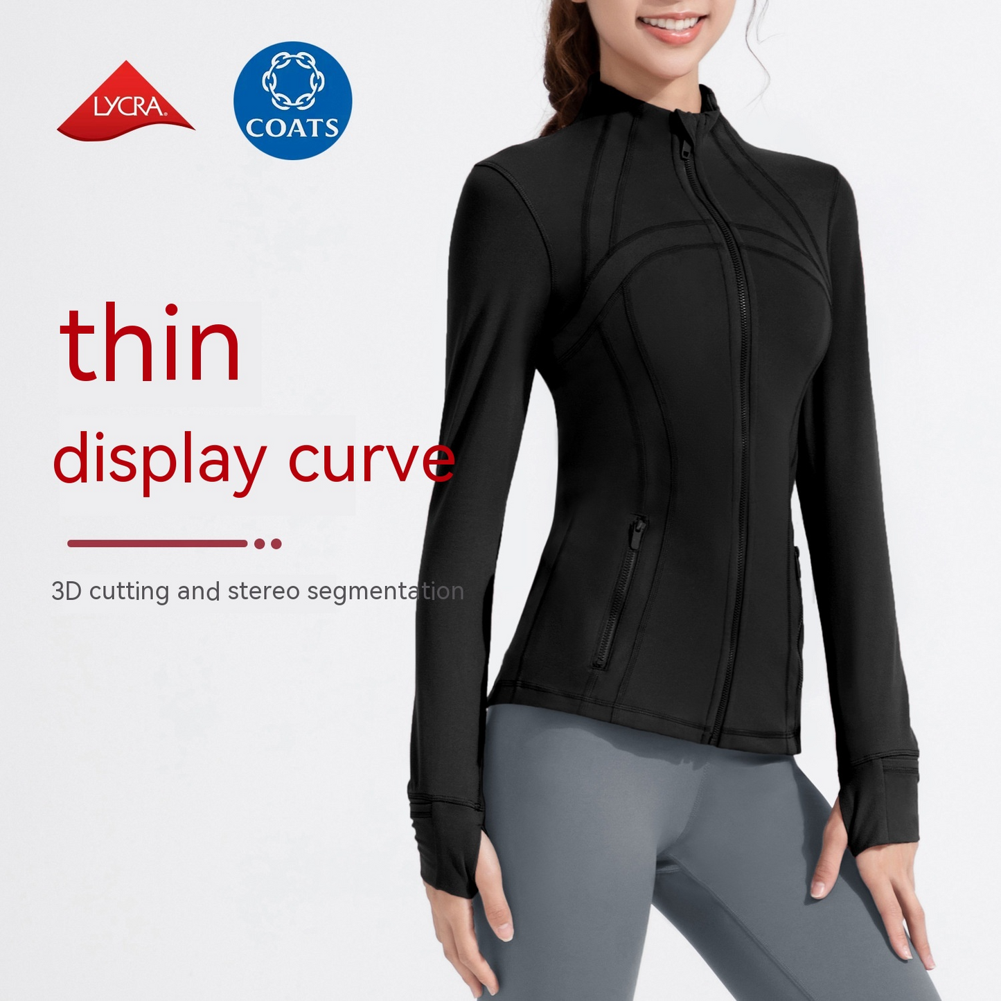 Women’s Stand Collar Zip-Up Sports Jacket