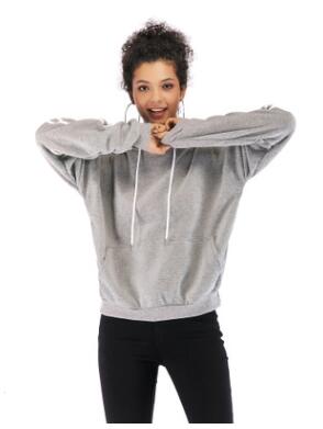 Women’s Thick Hooded Sweatshirt with Batwing Sleeves