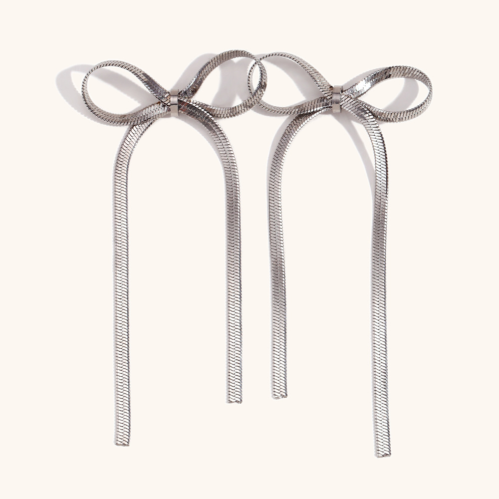 Chain Bow Earrings