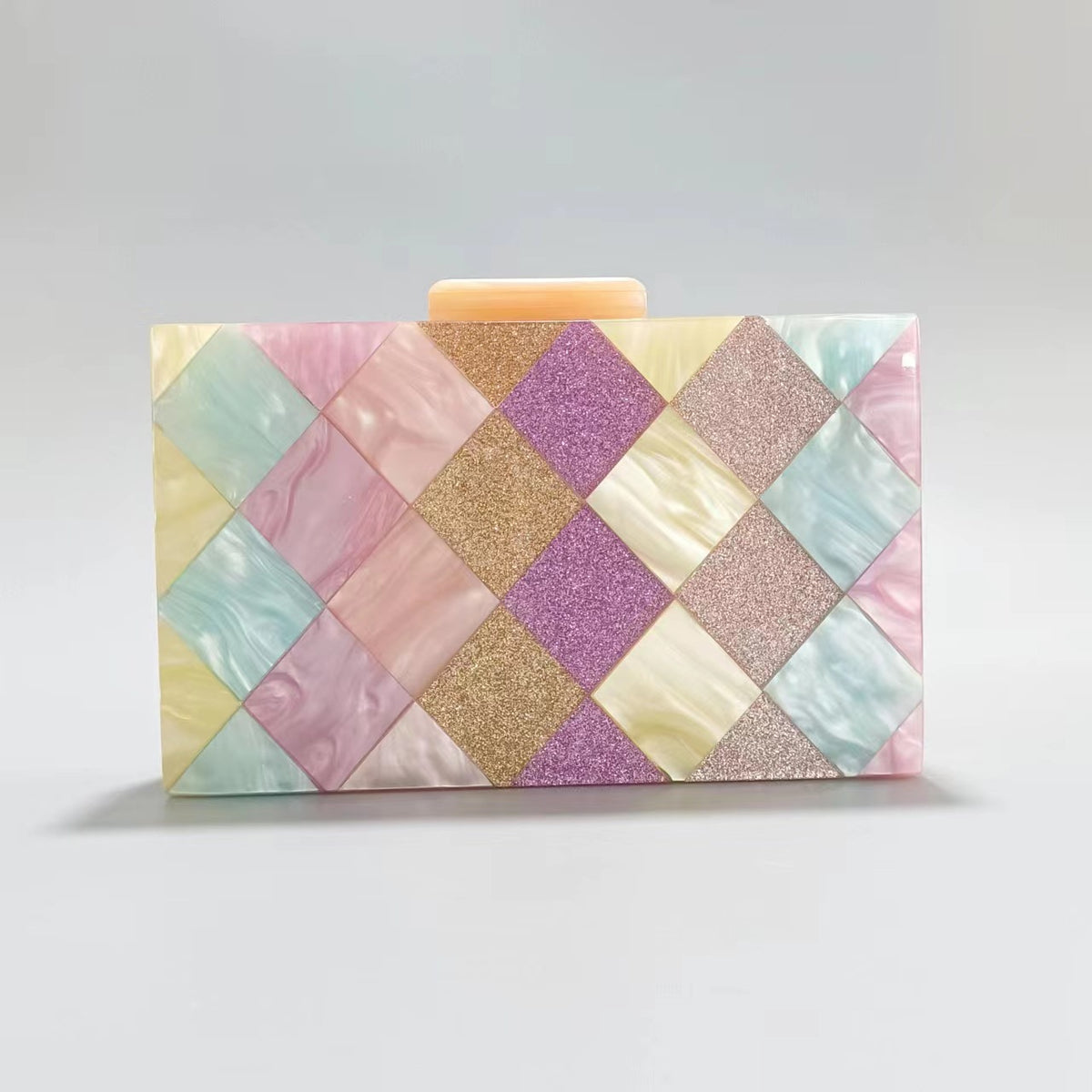 Luxury Acrylic Geometric Women’s Messenger Clutch Bag