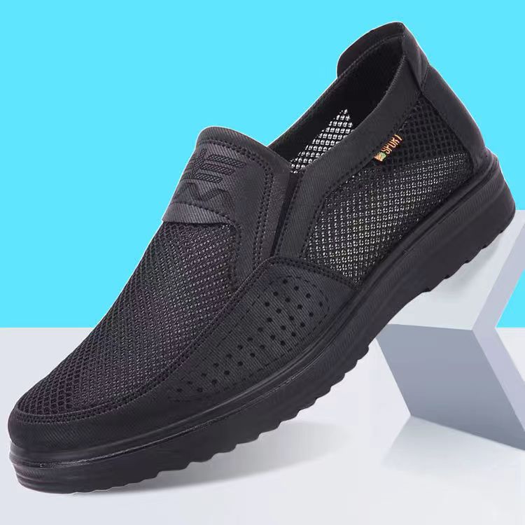 Summer Casual Men's Mesh Shoes - Breathable Beijing Style