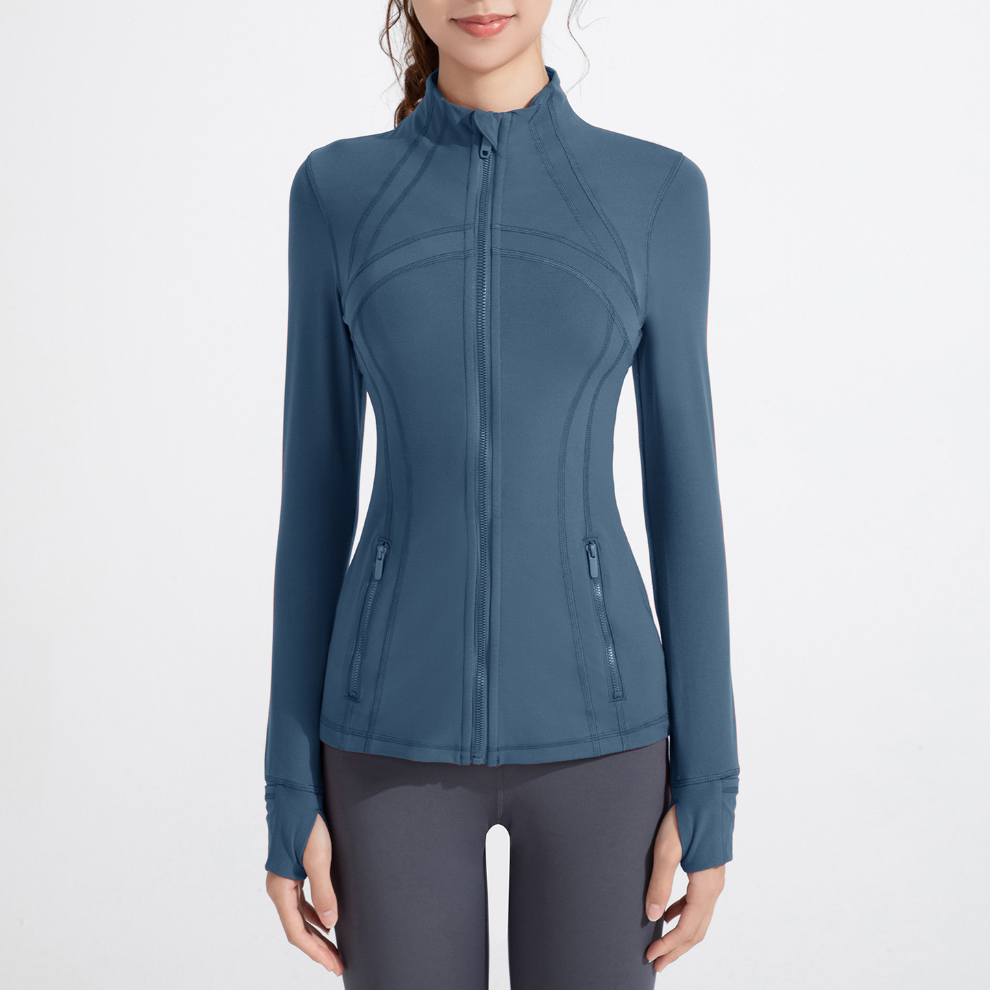 Women’s Stand Collar Zip-Up Sports Jacket