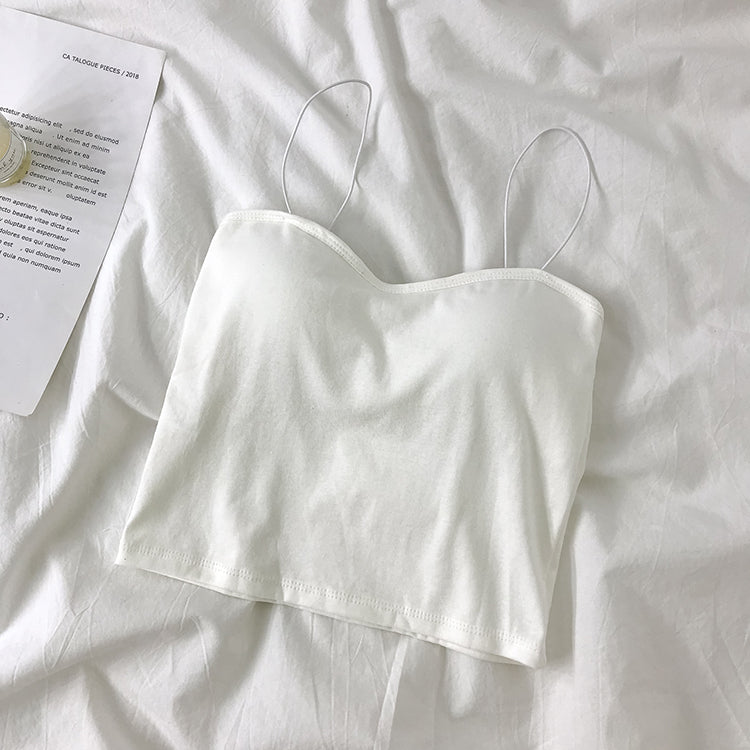 Summer Women’s Camisole with Chest Padding (Korean Style)
