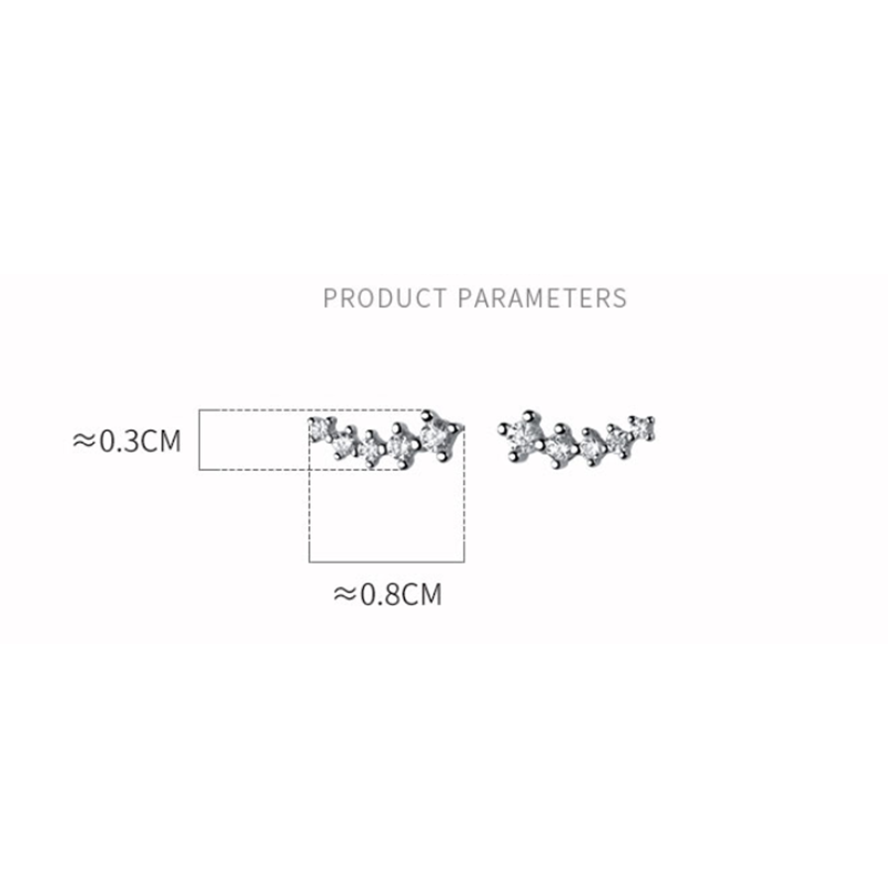 Minimalist Mini Zircon Earrings for Women’s Outings