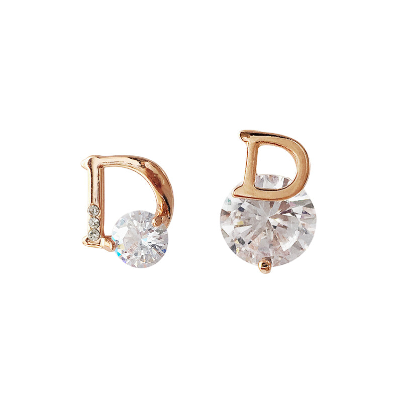 Simple Shiny Asymmetric Earrings for Women’s Parties
