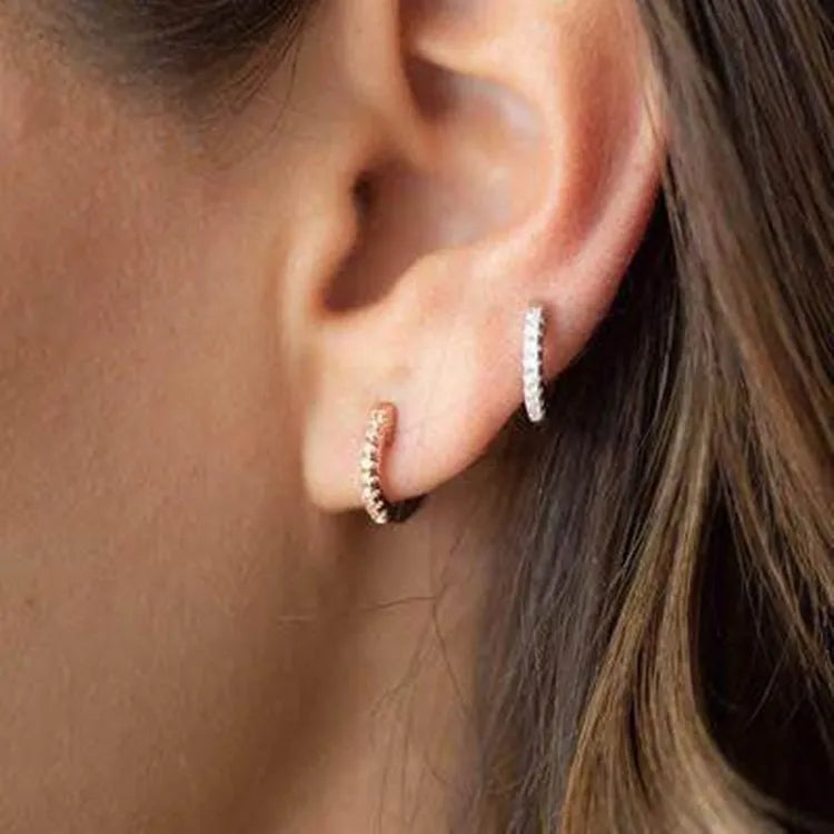 Single Row Diamond Earrings