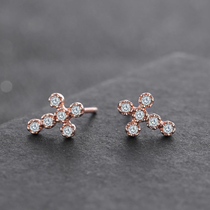 S925 Cross Earrings Studs
