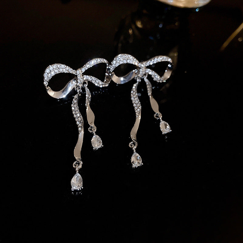 Stylish Heart Star Sequined Tassel Earrings for Women